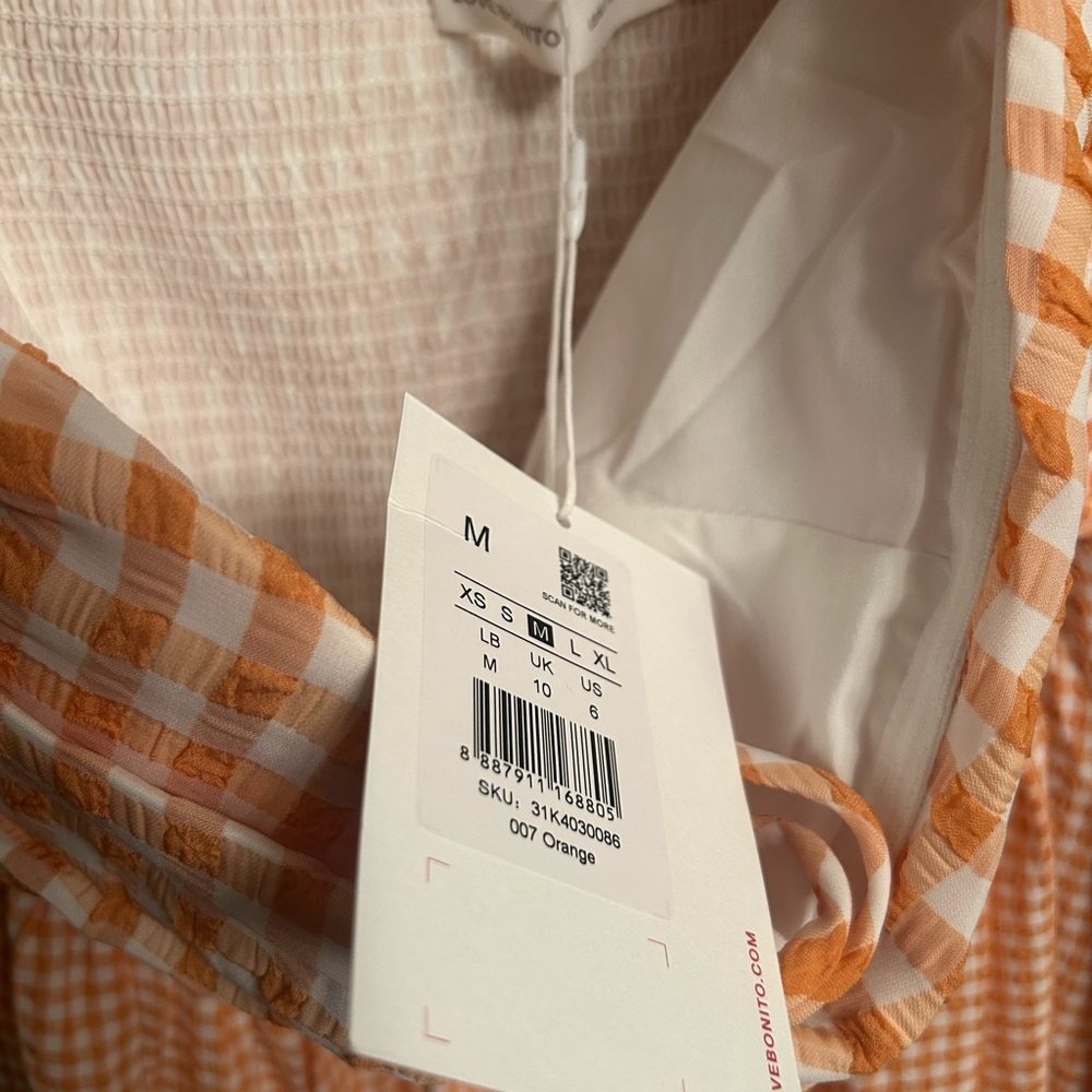 Love Bonito Orange Gingham Maxi Dress - Picture 5 of 5